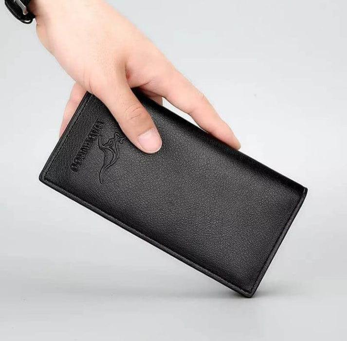 Men’s Leather Bi-Fold Wallet With Classic Design (Black)