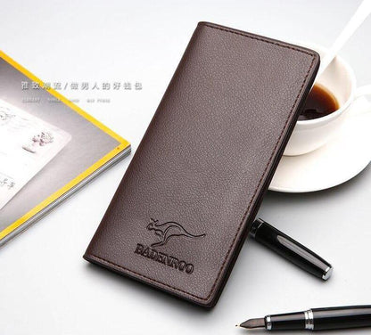 Men’s Leather Bi-Fold Wallet With Classic Design (Black)