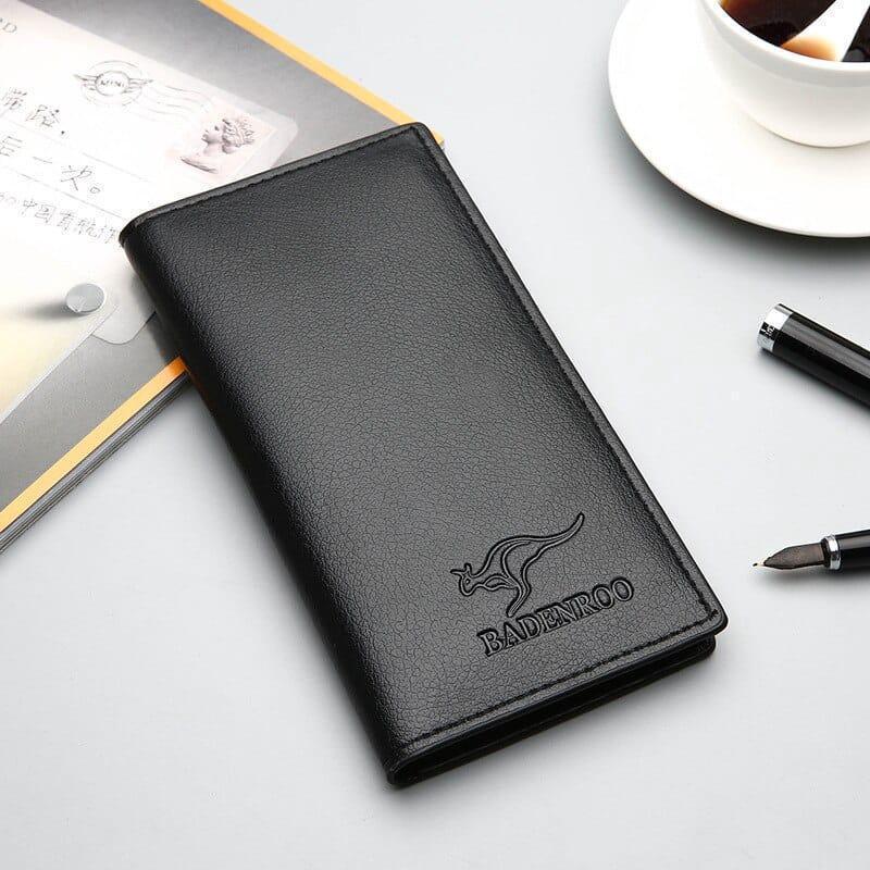 Men’s Leather Bi-Fold Wallet With Classic Design (Black)